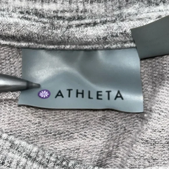 Athleta Sweatshirt Criss Cross Sweatshirt Womens Size XS Gray Casual Gym Yoga - Picture 5 of 12